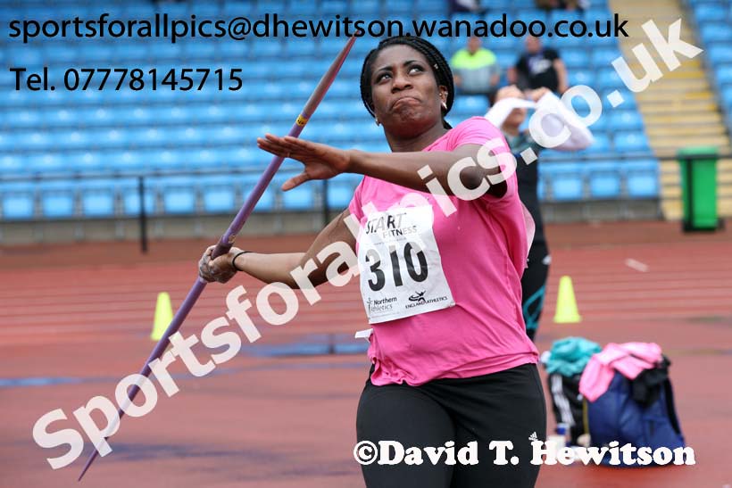 Senior womens javelin, Northern Championships, Sport City, Manchester. Photo: David T. Hewitson/Sports for All Pics